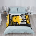 Personalized Multicolour Class of 2026 Bachelor Cap Soft Graduation Blanket with Text Graduation Inspirational Gift for Graduates