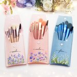 Bolsa personalizada para brochas de maquillaje con 8 brochas de maquillaje y artículos de viaje Día de la Madre Regalo de cumpleaños para mujer