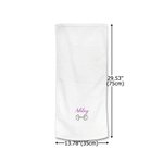 Personalized Barbell Outline 100% Cotton Gym Towel with Embroidered Name Daily Use Birthday Sport Gift for Fitness Enthusiast Weightlifter