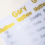 Gepersonaliseerde Waterdichte Metallic Effect Stickers met Naam Decoratieve Labels Verjaardagscadeau voor vrienden en familie