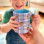 Gepersonaliseerde Best Ever Crown 1-4 Face Photos Keramische koffiemok met titel Moederdag Vaderdag Verjaardagscadeau voor mama papa familie