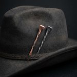 Palillo de dientes personalizado de metal rústico con diseño de herradura de caballo con inicial Accesorio para sombrero de vaquero Regalo de cumpleaños Día del padre para vaquero Vaquera