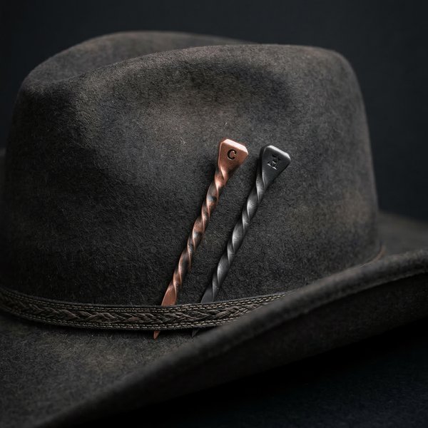 Palillo de dientes personalizado de metal rústico con diseño de herradura de caballo con inicial Accesorio para sombrero de vaquero Regalo de cumpleaños Día del padre para vaquero Vaquera