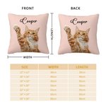 Housse d'oreiller personnalisée avec photo de l'animal de compagnie Multi-Color Imitation Embroidery Effect avec nom Décoration de la maison Cadeau d'anniversaire pour les amoureux des animaux de comp