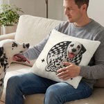 Personalizada linda mascota Foto Checkboard Imitación Bordado Efecto Arrojar Funda de almohada con nombre Decoración del hogar Regalo de cumpleaños para los amantes de las mascotas