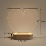 Personalised Difference Maker Affirmation Floral Heart LED Night Light with Wooden Base Birthday Retirement Thank You Gift for Leaders Coworkers