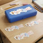 Personalisierte niedlichen Ballon Cartoon Tier Stern Aufkleber mit Namen zurück zu Schule Geburtstag Geschenk für Jungen Mädchen