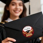Personalisierte Glückwünsche Graduierung Wasserdichte Aufkleber mit Namen und Jahr Favor Label Feier Graduierung Party Dekor für 2026 Absolventen