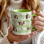 Gepersonaliseerde Best Ever Crown 1-4 Face Photos Keramische koffiemok met titel Moederdag Vaderdag Verjaardagscadeau voor mama papa familie