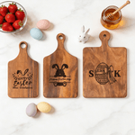 Conejito de Pascua Personalizado Tabla Reversible para Cortar Queso y Embutidos con Nombre Decoración para el Hogar Aniversario Pascua Regalo para Amigo Familia