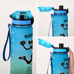 Silueta de figura deportiva personalizada Botella de agua de 32 oz a prueba de fugas con nombre y marcador de hora Accesorios deportivos Regalo de cumpleaños para aficionados al deporte