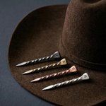 Palillo de dientes personalizado de metal rústico con diseño de herradura de caballo con inicial Accesorio para sombrero de vaquero Regalo de cumpleaños Día del padre para vaquero Vaquera