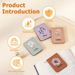 Personalised Birth Flower Magnetic PU Leather Bookmark Clip with Name Reading Corner Use Book Club Birthday Gift for Bookworm Book Lover