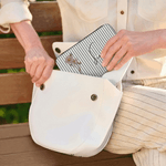 Personalized Birth Flower Striped PU Leather Wallet with Name Daily Use Birthday Gift for Mom Wife Grandmother