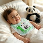 Personalized Our 1st Mother's Day Cute Animal 100% Cotton Baby Bib with Names and Year Feeding Accessory First Mother's Day Gift for Newborn