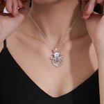 Personalisierte Grad Cap Herz Halskette mit Geburtsstein Name und Jahr Klasse von 2026 Graduierung Geburtstag Geschenk für Absolventen