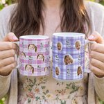 Gepersonaliseerde Best Ever Crown 1-4 Face Photos Keramische koffiemok met titel Moederdag Vaderdag Verjaardagscadeau voor mama papa familie