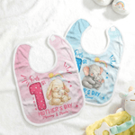 Personalized Our 1st Mother's Day Cute Animal 100% Cotton Baby Bib with Names and Year Feeding Accessory First Mother's Day Gift for Newborn