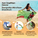 Personalisiertes Rennsport-Strandtuch | mit Namen | schnelltrocknend | Urlaub Reisezubehör Geburtstag Geschenk für Rennsport-Liebhaber