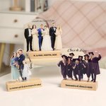Plaque Acrylique Transparente Personnalisée avec Photo et Textes Décoration de Bureau Cadeau Anniversaire pour Amis Famille