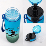 Silueta de figura deportiva personalizada Botella de agua de 32 oz a prueba de fugas con nombre y marcador de hora Accesorios deportivos Regalo de cumpleaños para aficionados al deporte