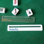 Personalizado Multicolor Nombre Claro Acrílico Mahjong Line Finder Mahjong Noche Regalo de cumpleaños para los entusiastas de Mahjong