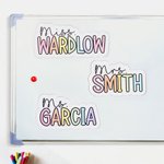 Personalised Rainbow-Coloured Teacher Name Whiteboard Magnet School Classroom Supplies Back to School Gift for Teachers