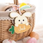 Etiquette personnalisée pour panier de Pâques avec nom Cadeau de Pâques pour garçons filles enfants
