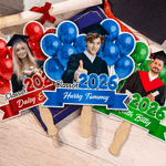 Personalized Balloons Ribbon Graduation Photo Fan with Name Graduation Ceremony Party Gift for Graduates