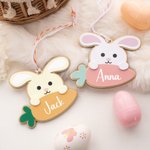 Etiquette personnalisée pour panier de Pâques avec nom Cadeau de Pâques pour garçons filles enfants