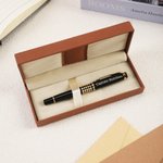 Personalized Engraved Text Pilot Shoulder Boards Black Gold Trim Pen Daily Use Birthday Gift for Captain Pilot Flight Instructor