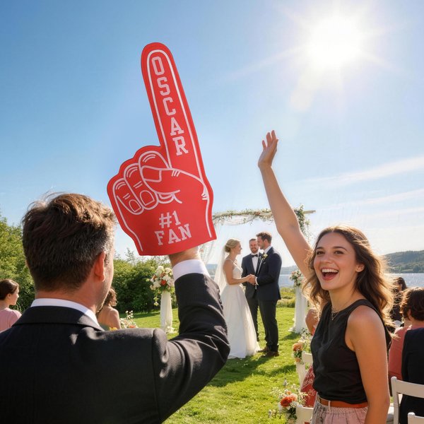 Personalized Multicoloured Funny Gesture Finger with Text Bachelor Party Sports Events Gift for Bride Cheer Team