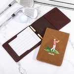 Personalized Cartoon Golf Character PU Leather Golf Scorecard Holder with Name Daily Training Game Day Golf Club Gift for Golf Players Coaches