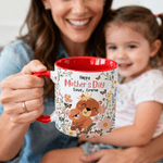 Personalised Colourful Cartoon Animal Floral Design 11 oz 15 oz Ceramic Mug with Name Mother's Day Gift for Mom Woman