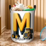 Personalisierte Dinosaurier Meerjungfrau Cartoon Stil Initial Oxford Wäsche Aufbewahrungskorb mit Namen Zimmer Dekor täglichen Gebrauch Geburtstag Geschenk für Jungen Mädchen