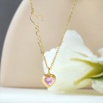 Gepersonaliseerde prachtige hart geboortesteen ketting met naam sierlijke sieraden verjaardag Moederdag cadeau voor vrouwen
