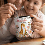 Personalised Colourful Cartoon Animal Floral Design 11 oz 15 oz Ceramic Mug with Name Mother's Day Gift for Mom Woman