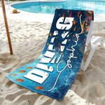 Personalisierte Ozean Taucher Silhouette Quick Dry Oversized Mikrofaser Strandtuch mit Text Urlaub wesentliche Geburtstagsgeschenk für Taucher Tauchen Liebhaber