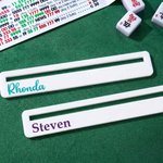 Personalizado Multicolor Nombre Claro Acrílico Mahjong Line Finder Mahjong Noche Regalo de cumpleaños para los entusiastas de Mahjong