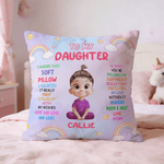 Personalized Rainbow Star Cartoon Character Soft Throw Pillow Cover with Name and Title Home Decoration Children's Day Gift for Kids