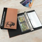 Personalized Unigrid National Park Map Binder with Text Travel Map Holder Birthday Gift for National Park Lovers Map Collectors