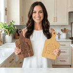 Versetti biblici personalizzati Tagliere per salumi in legno reversibile con testo inciso Regalo di inaugurazione per la famiglia cristiana