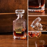 Personalized Vintage Motorbike Square Pillar Decanter with Name Birthday Gift for Men Whiskey Lovers