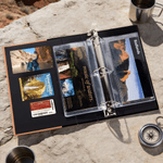 Personalized Unigrid National Park Map Binder with Text Travel Map Holder Birthday Gift for National Park Lovers Map Collectors