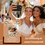 Personalisiertes Fest-Thema Acryl LED-Nachtlicht mit Foto Text und Holzsockel Erinnerung Weihnachten Geburtstag Geschenk für Freunde Familie