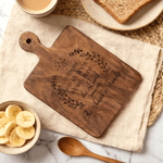 Versetti biblici personalizzati Tagliere per salumi in legno reversibile con testo inciso Regalo di inaugurazione per la famiglia cristiana