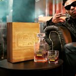 Personalized Vintage Motorbike Square Pillar Decanter with Name Birthday Gift for Men Whiskey Lovers