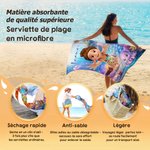 Serviette de plage personnalisée avec personnage de plongée 3D et nom - Microfibre à séchage rapide - Cadeau d’anniversaire pour enfant et adulte