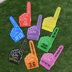 Personalized Multicolored Funny Gesture Finger with Text Bachelor Party Sports Events Gift for Bride Cheer Team
