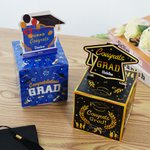 Gepersonaliseerd afstuderen Cap Patroon pull out geld houder geschenkdoos met naam en 30 stuks transparante zakken afstuderen Gift voor klasse van 2026 afgestudeerden